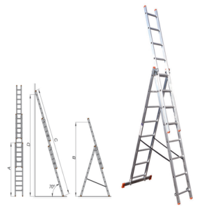 LJESTVE KOMBINOVANE 3SEKCIJE 2m 3X7 GAZIŠTA