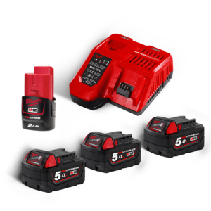 SET M18 NRG-503 PUNJAČ M12-18FC + 3x M18 B5 i 1x M12 B2 BATERIJA MILWAUKEE 4933451423