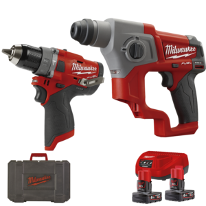 SET AKU IZVIJAČ UDARNI M12 FPD + ČEKIĆ M12 CH SDS-PLUS MILWAUKEE 4933459813