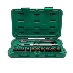 SET NAS. KLJUČEVA 1/4" I 3/8" 7-19 MM 13 KOMADA ZA OŠTEĆENE MATICE SATA ST09137