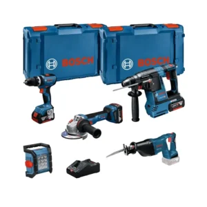 SET 5 ALATA GSA 18V + GSB 18V-65 + GBH 18V-26 + GWS 18V-11 + GLI 18V-1200 C + 3x GBA 18V 5Ah I GAL 18V-160 U 2x XL-BOXX BOSCH 0615A5007S